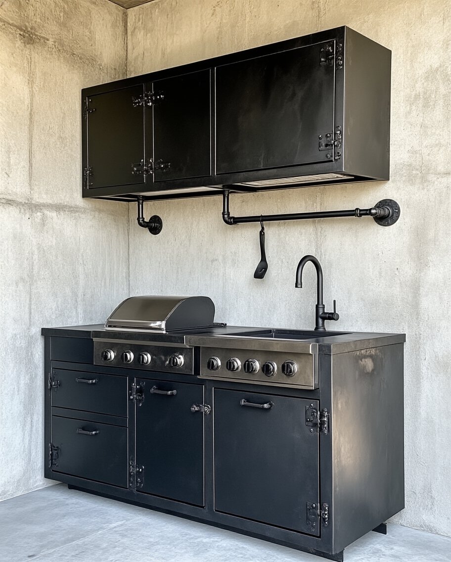 rustic industrial weather resistant outdoor cabinets
