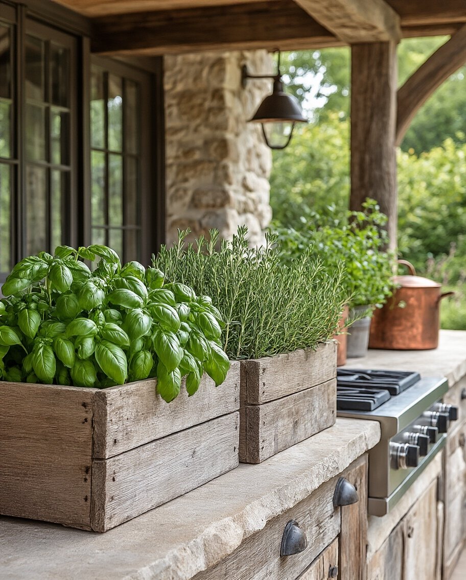 rustic practical charming homegrown herb garden
