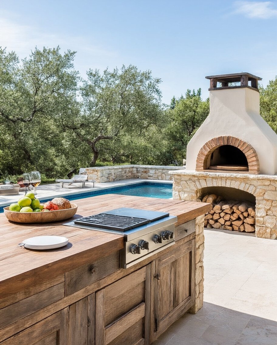 rustic timeless wood fired entertainment