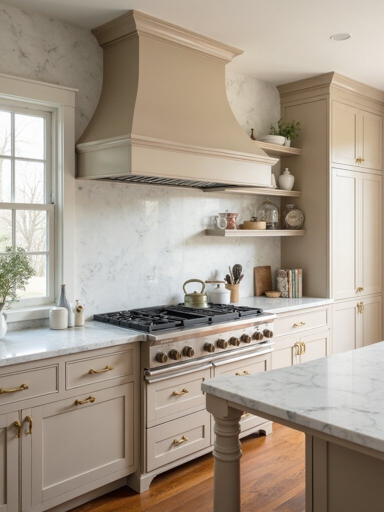 seamless cabinet matching range hood design