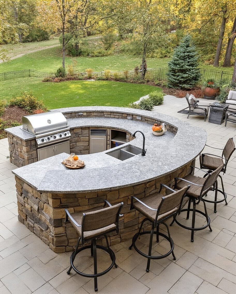 seamless indoor outdoor kitchen entertaining