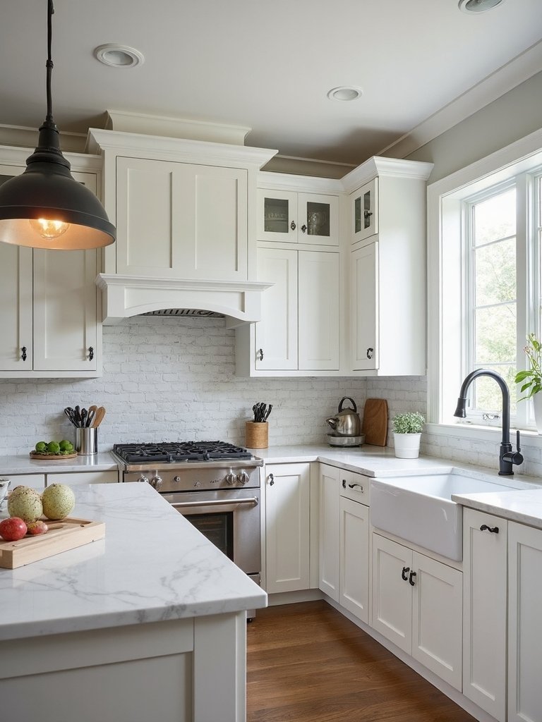 sophisticated geometric kitchen backsplash tiles