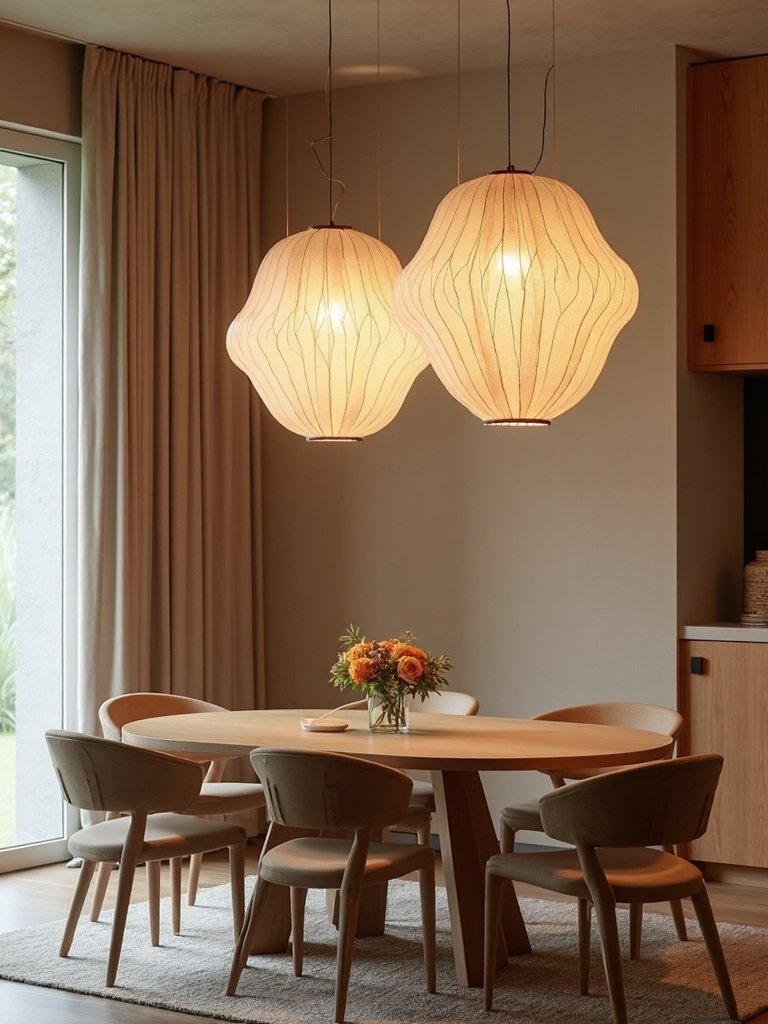 sophisticated japanese minimalist chandelier lighting