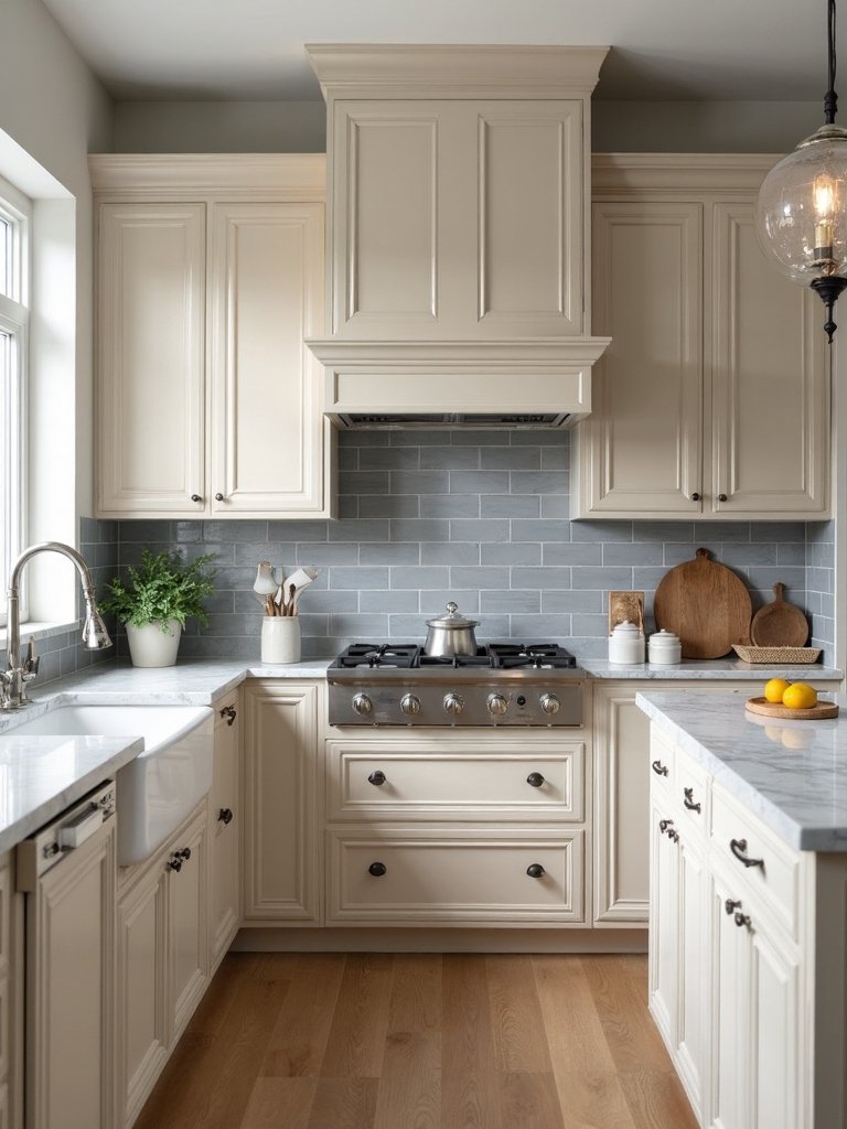 sophisticated neutral kitchen color palette