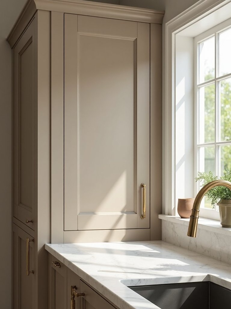 sophisticated taupe and brass elegance