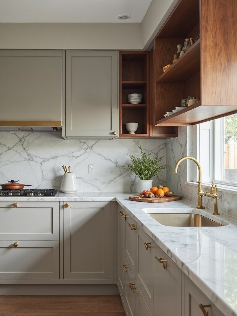 sophisticated taupe and wood harmony