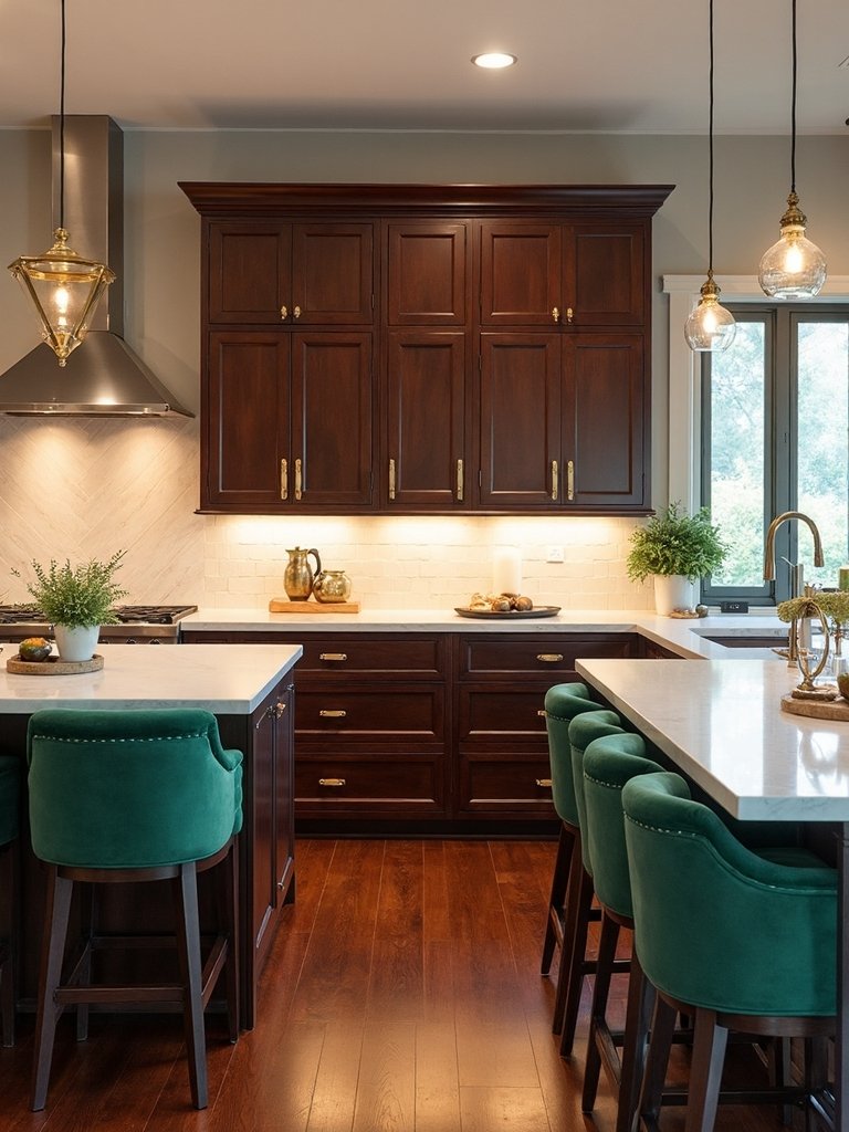 striking contrasts bold wood bright accents