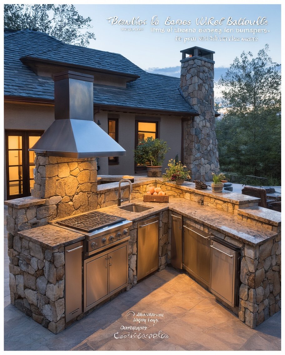 sturdy stylish outdoor kitchen ideas