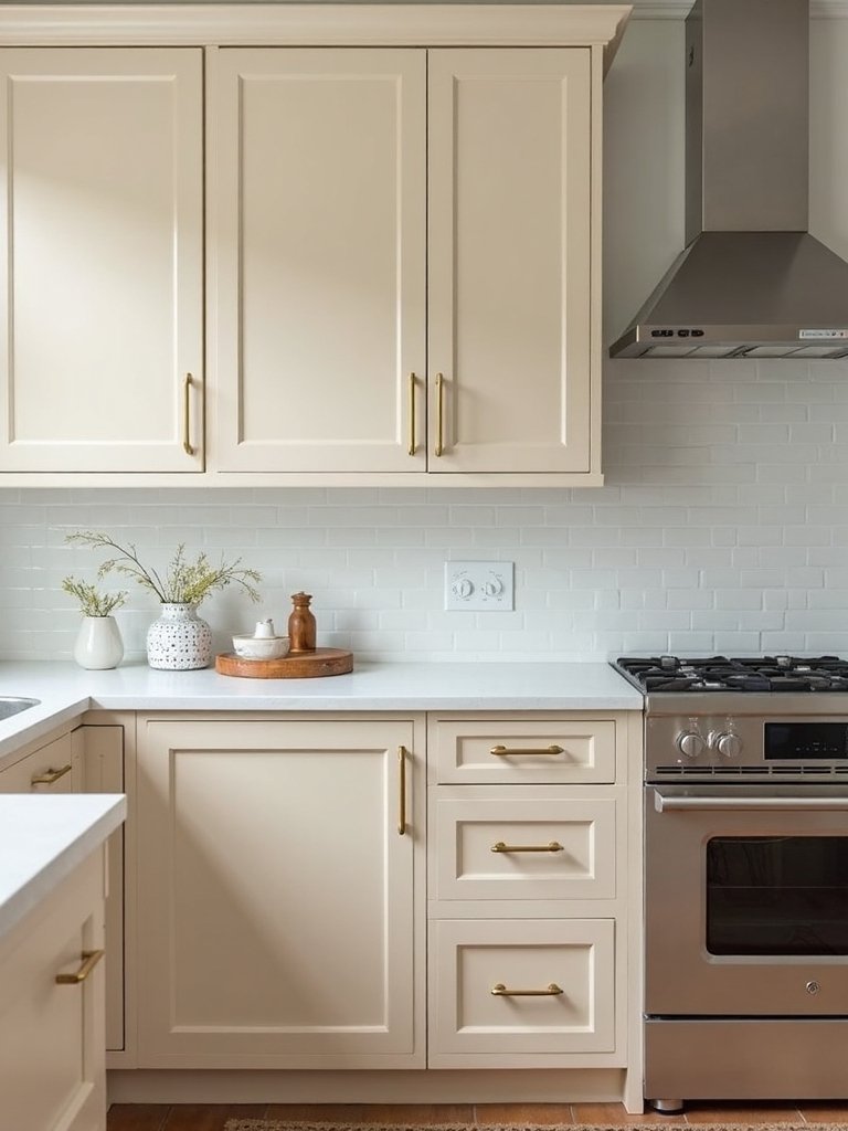 timeless beige brass sophistication