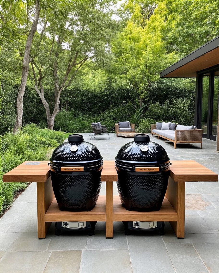 versatile ceramic dual kamado cookers