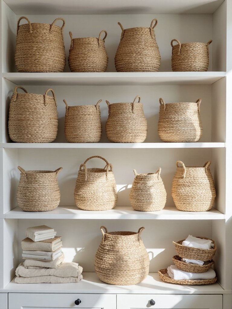 versatile durable natural seagrass storage baskets