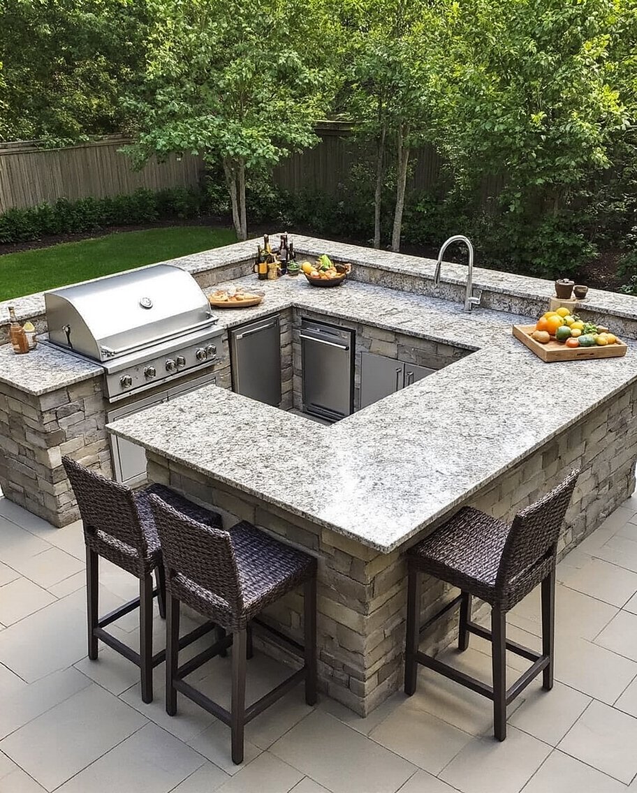 versatile entertaining outdoor kitchen hub