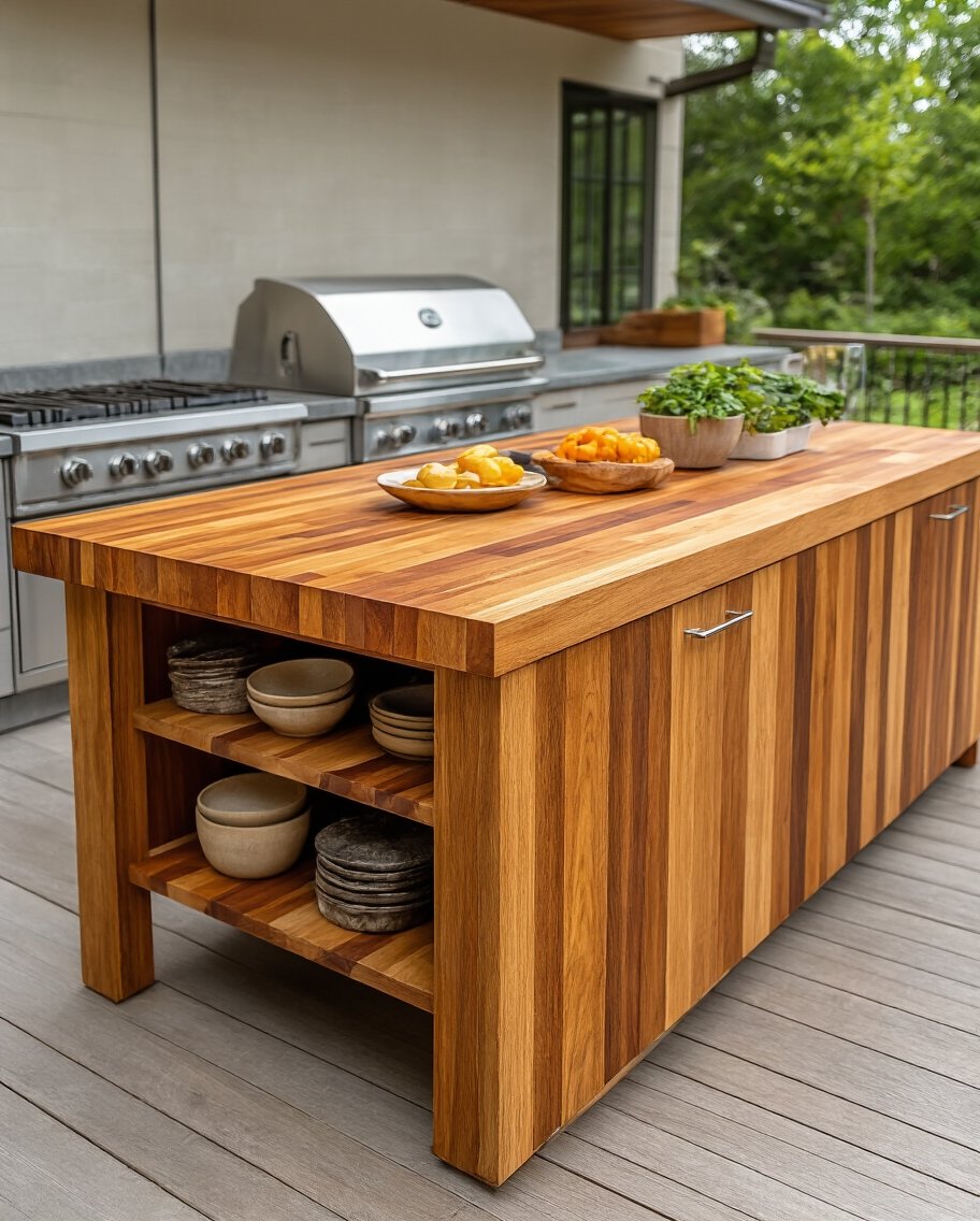 warm natural character wood countertops