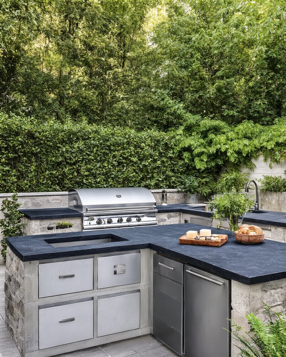 weathered durable functional outdoor soapstone countertops
