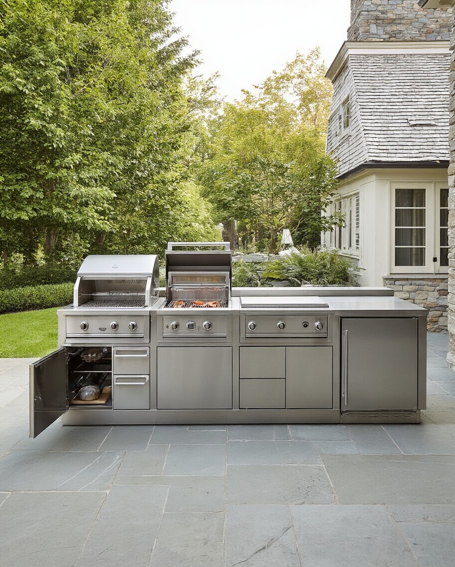 weatherproof outdoor kitchen appliance storage
