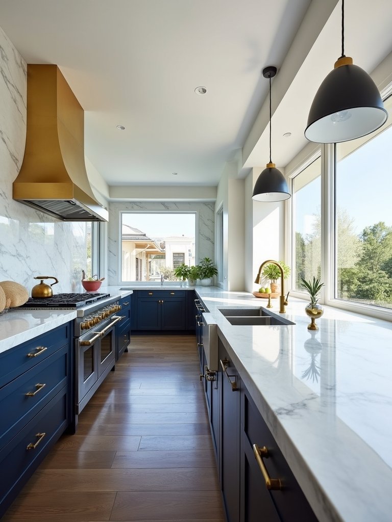coastal chic blue white kitchen retreat