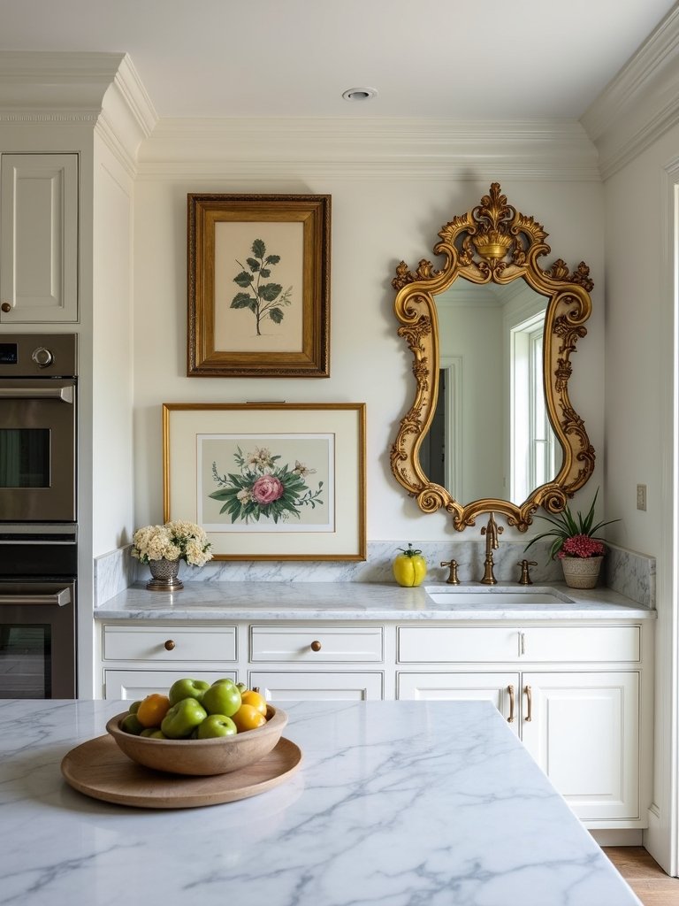 curated gallery wall spacious sophisticated decor