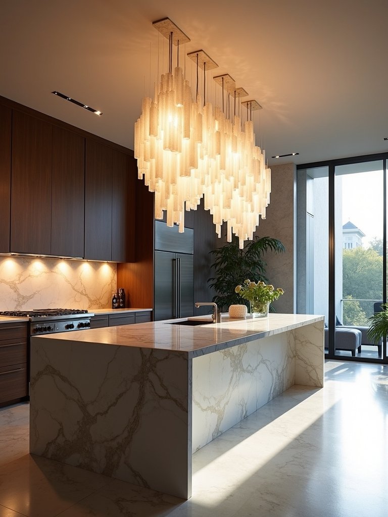 dramatic oversized island lighting transforms kitchens