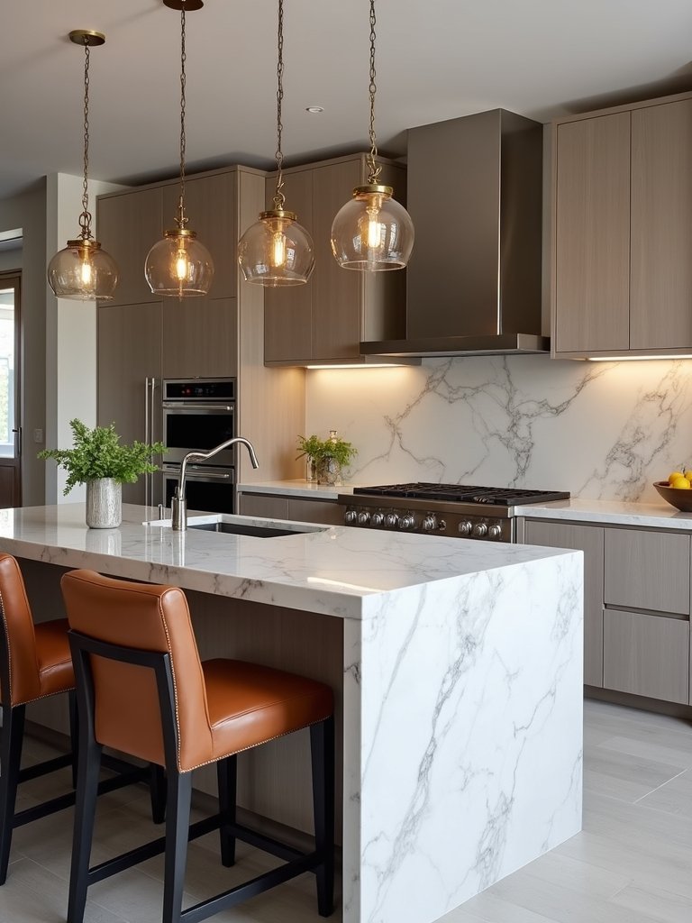 dramatic pendant lighting focal point