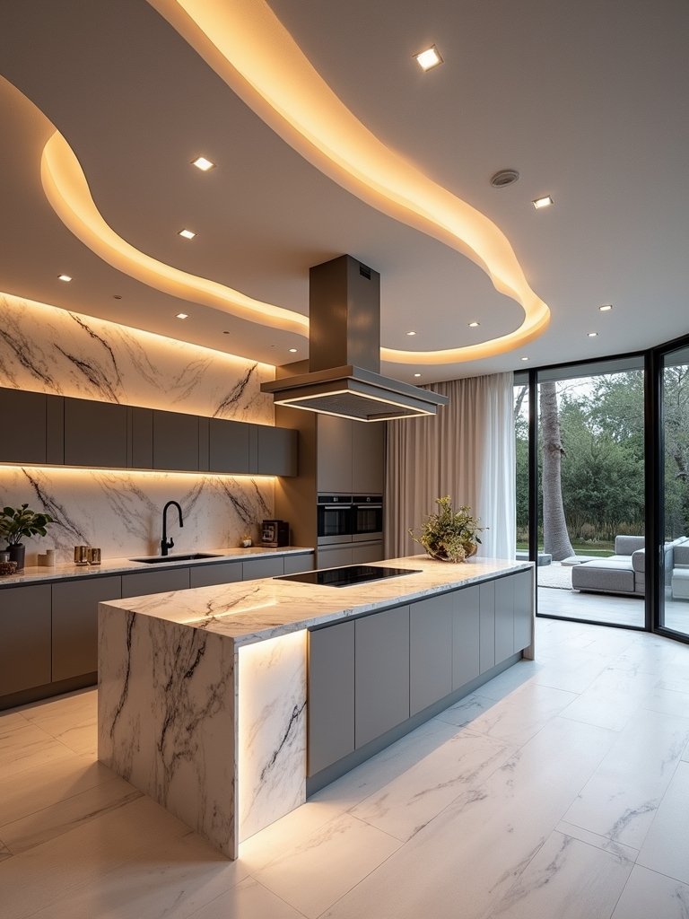 elevated architectural kitchen ceiling elements