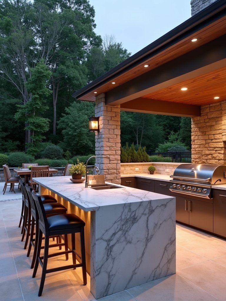 functional outdoor kitchen entertainment hub