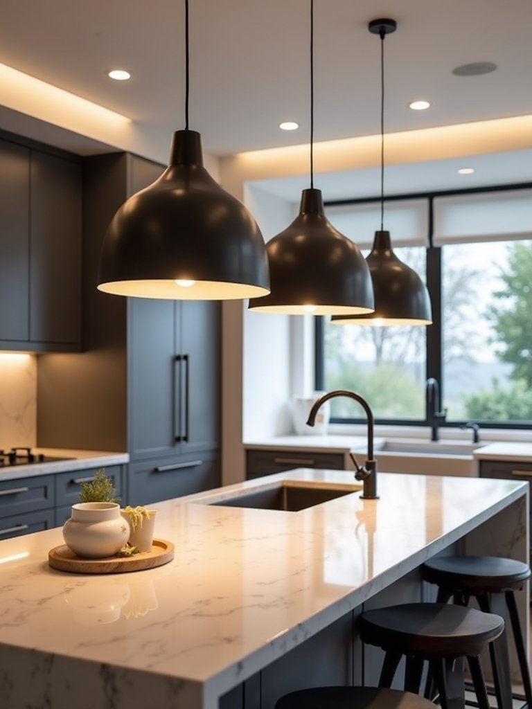 harmonious pendant lights elevate kitchen islands
