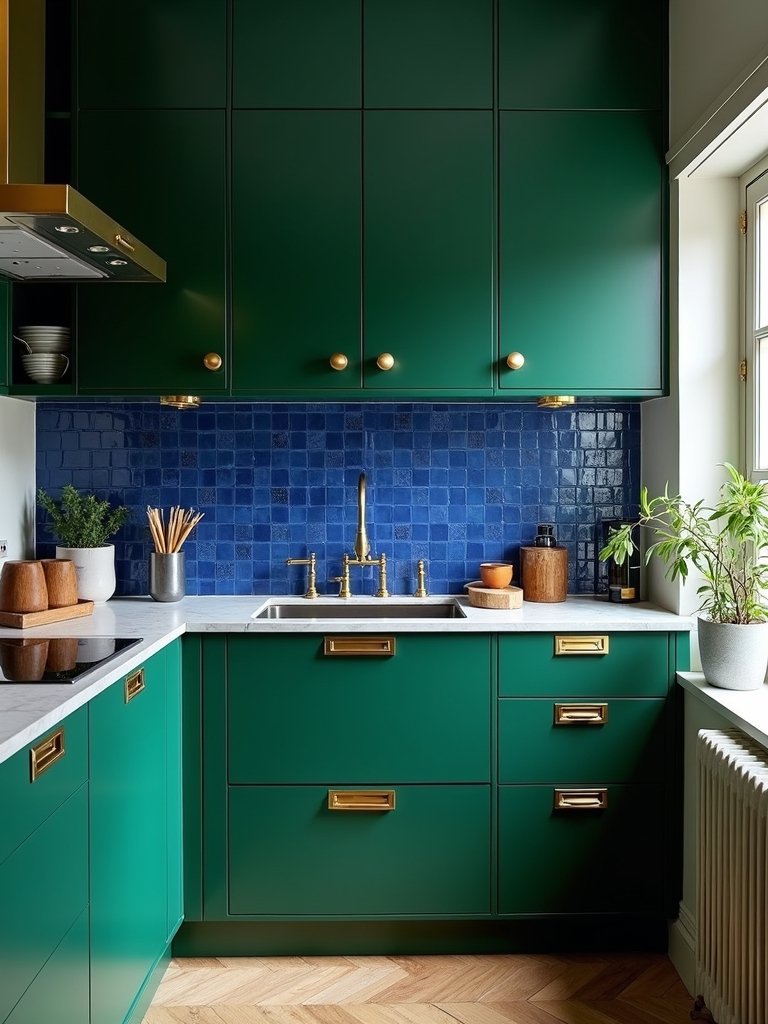 jewel tone kitchen design elements