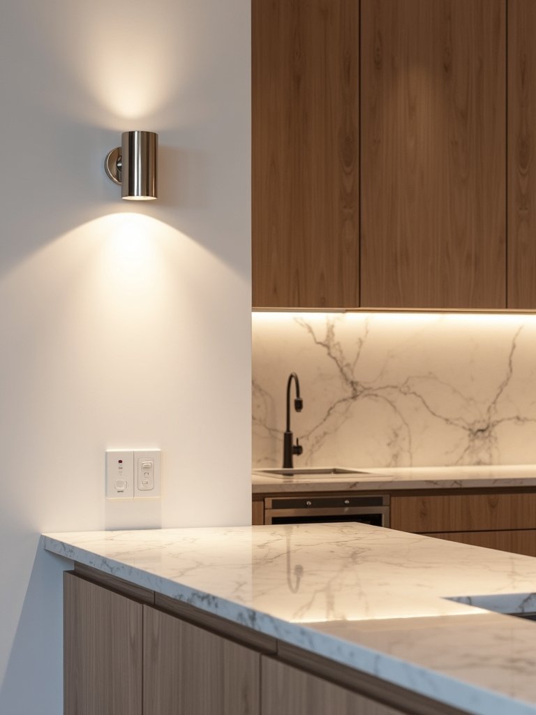 minimalist natural sophisticated kitchen lighting