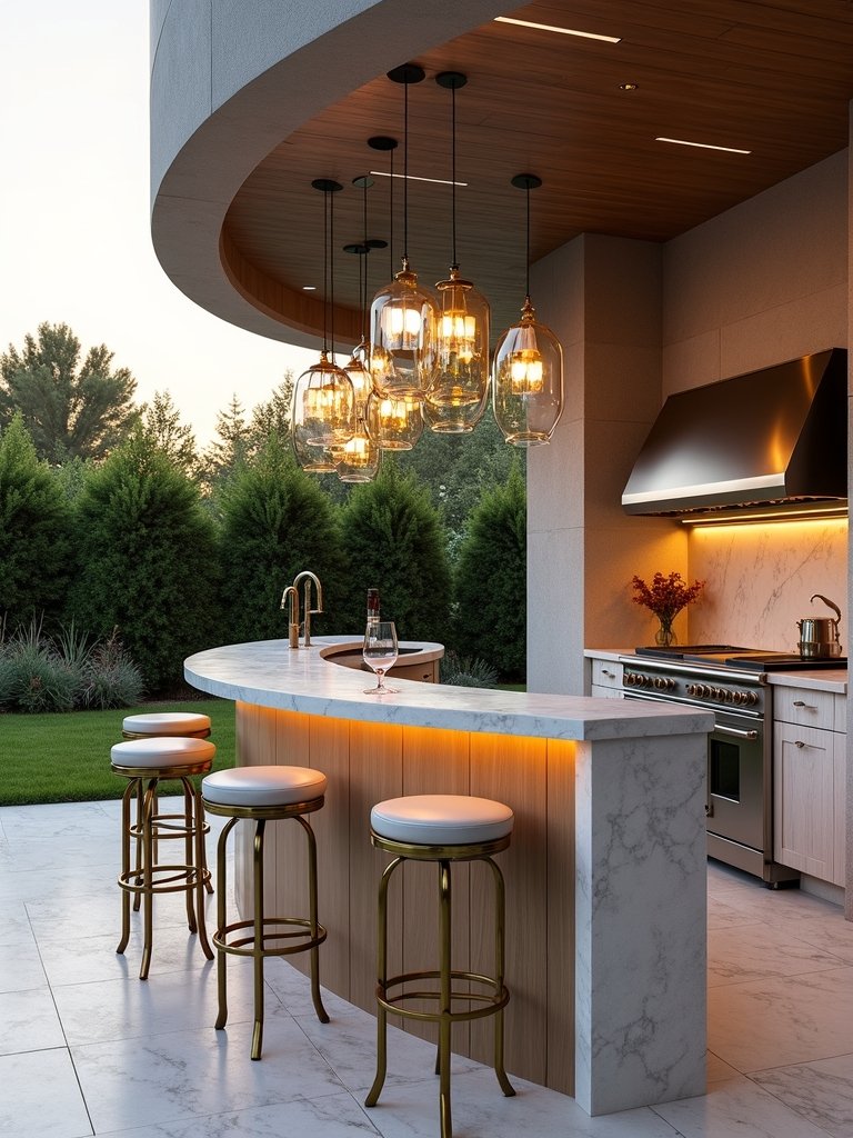 outdoor bar enhances entertaining experience