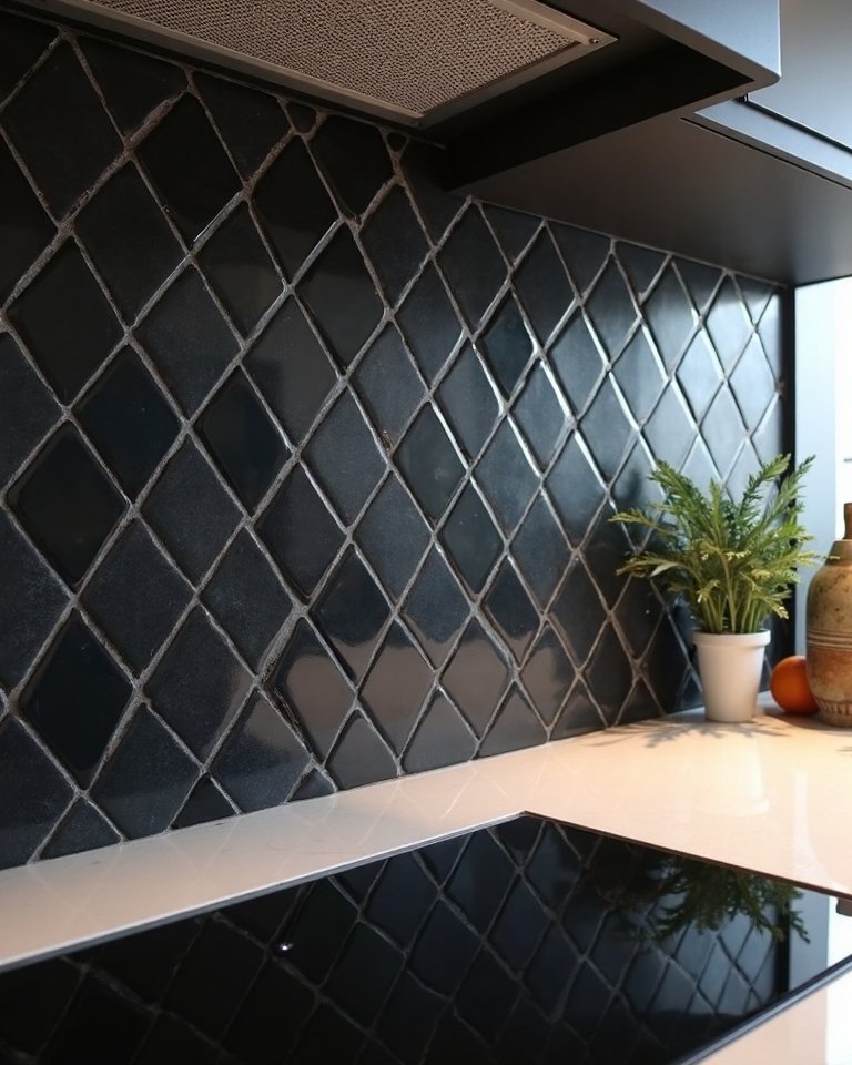 sophisticated geometric diamond tile designs