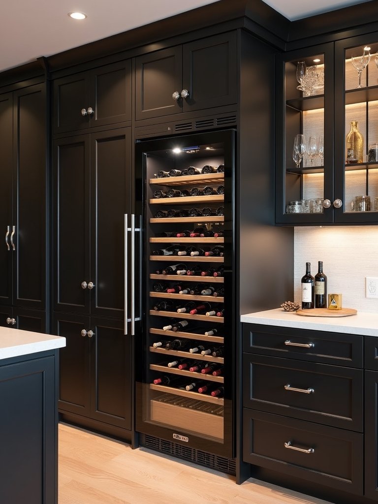 sophisticated wine storage display refrigeration