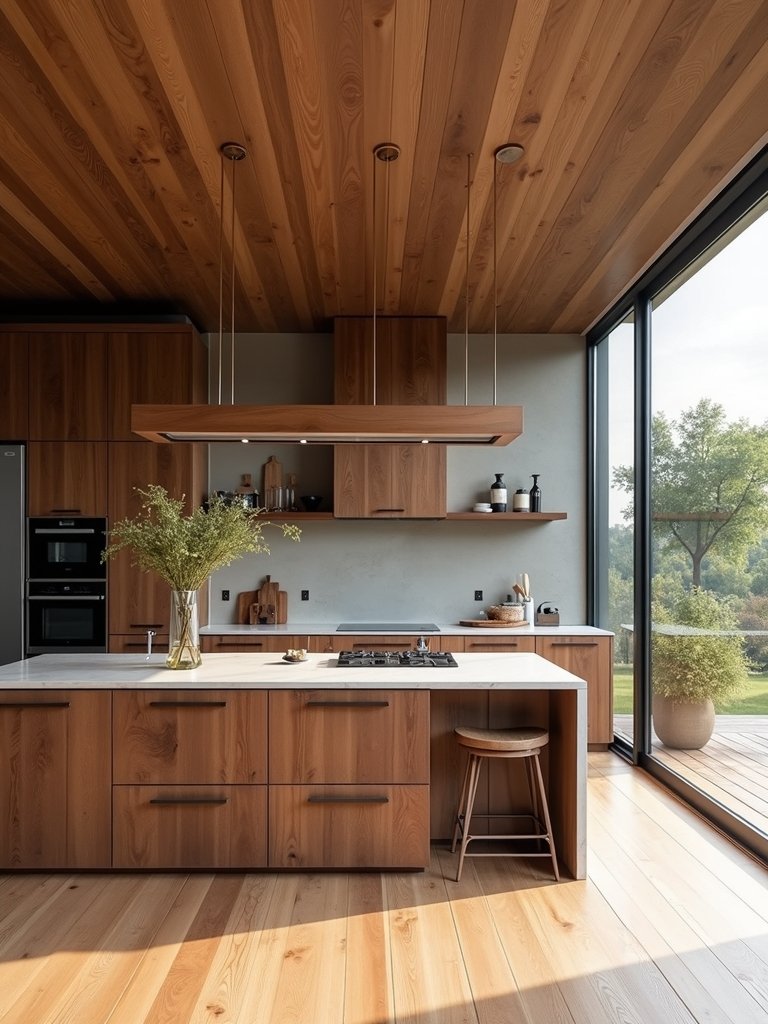 timber mix creates natural focal points