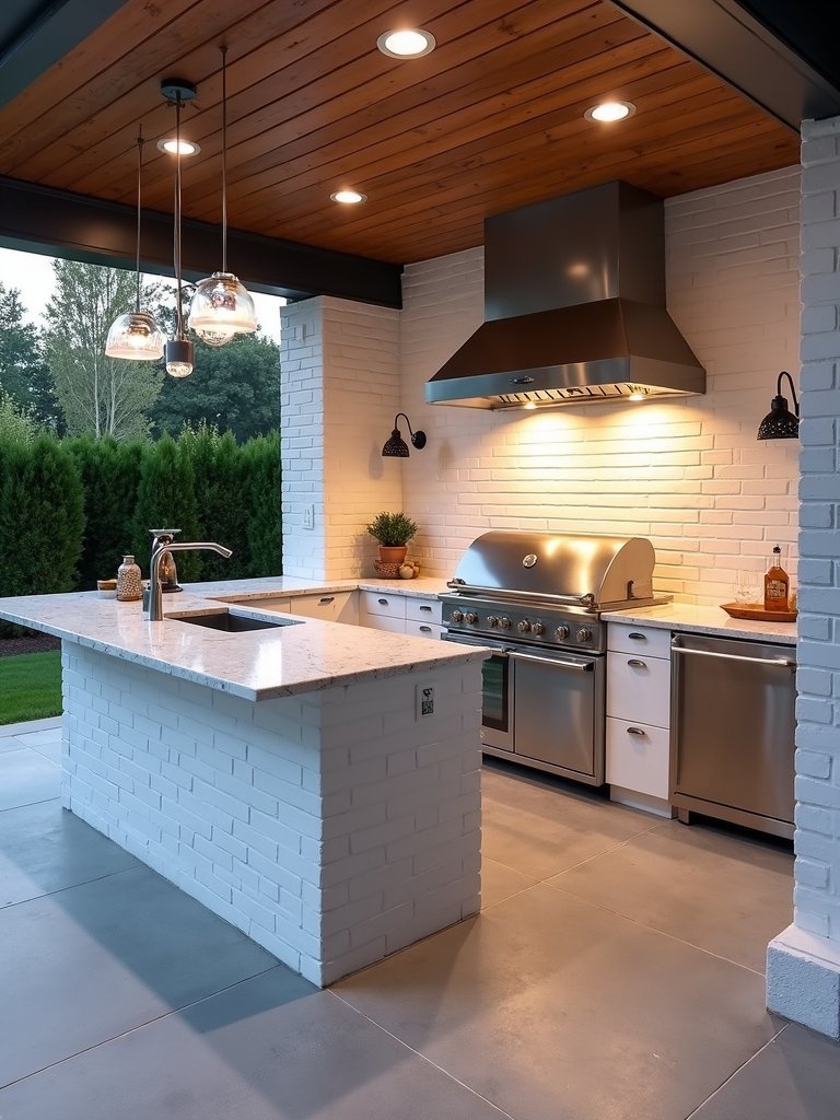 timeless sophisticated outdoor kitchen combination