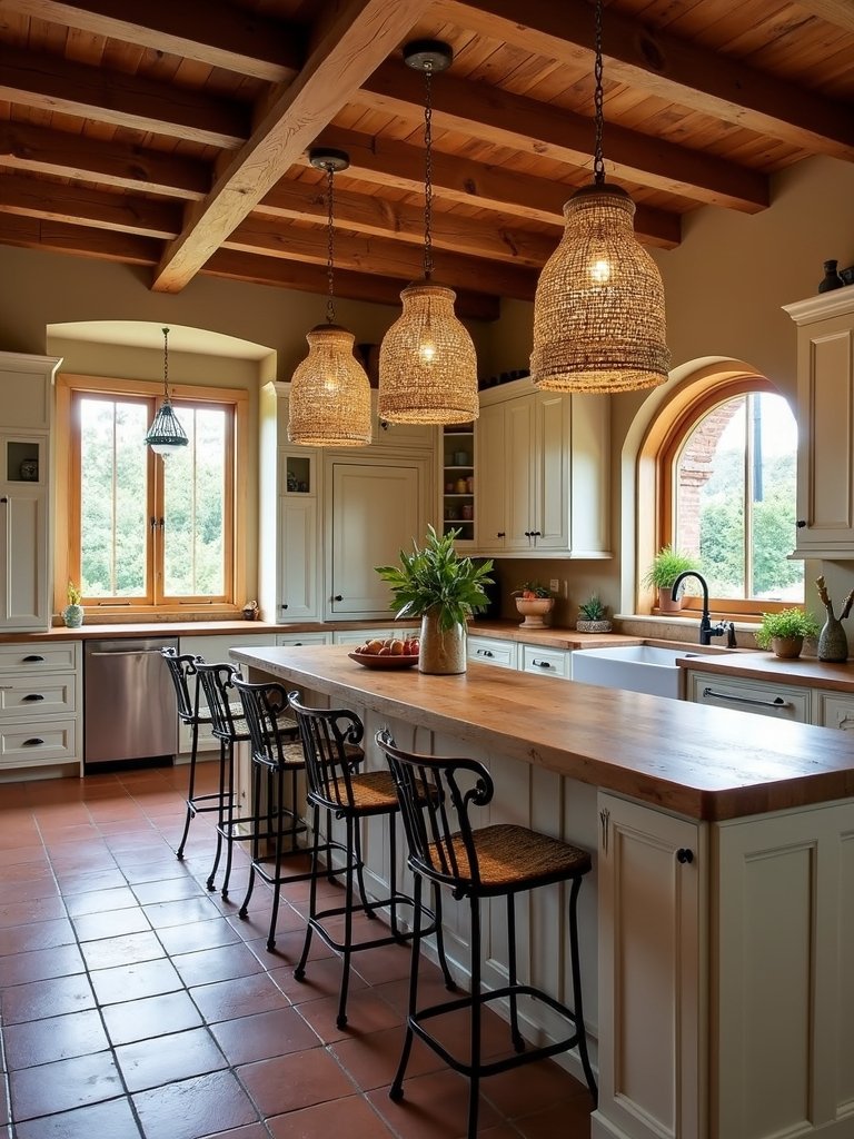 warm rustic mediterranean bar transformation