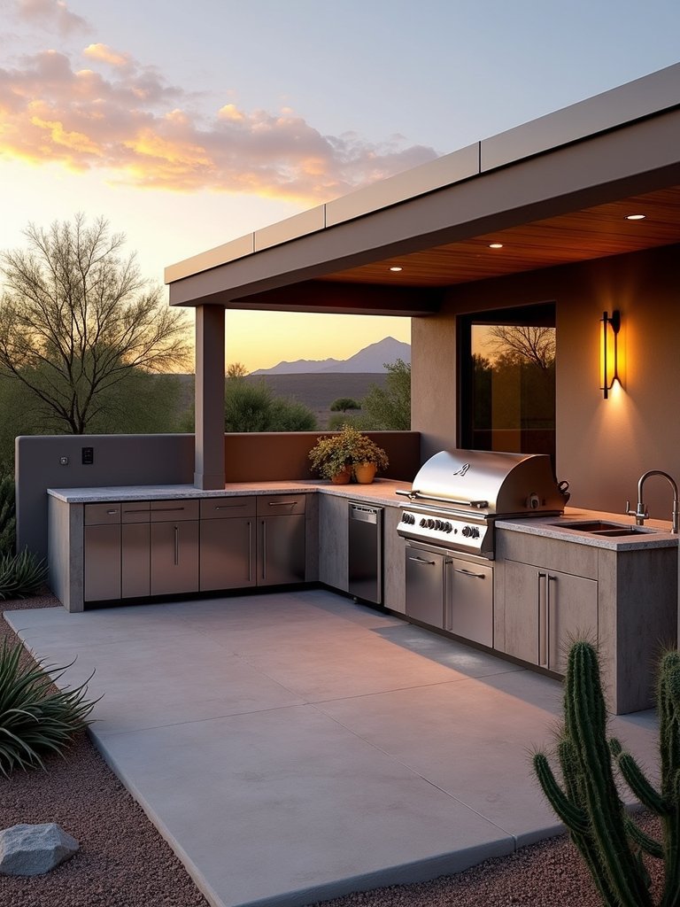 weatherproof desert outdoor kitchen luxury