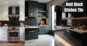 Bold Black Kitchen Tiles